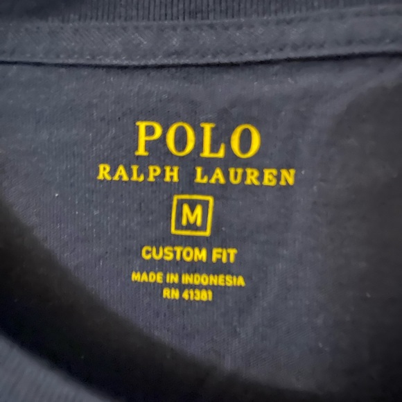 Polo Ralph Lauren navy blue  crew neck tee red pony medium - Picture 2 of 2